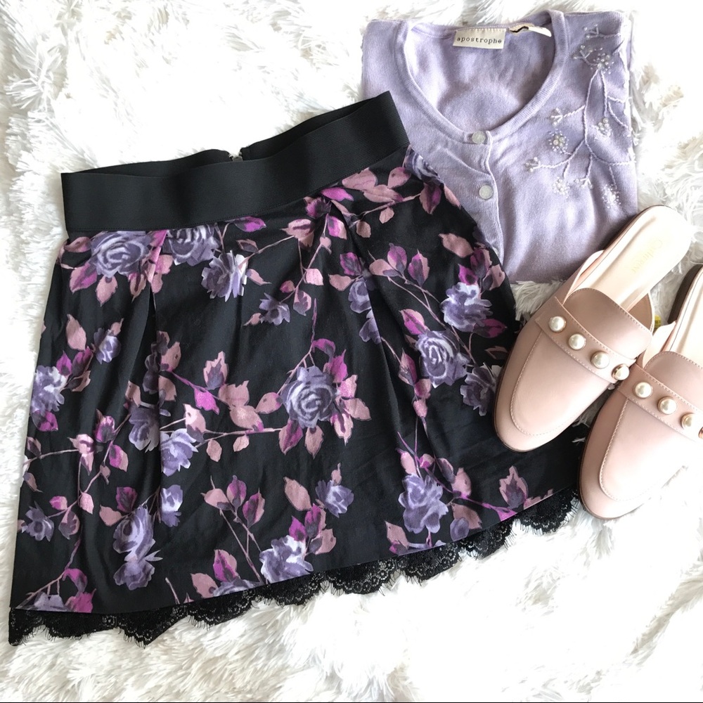 Elle Floral Lace Skirt